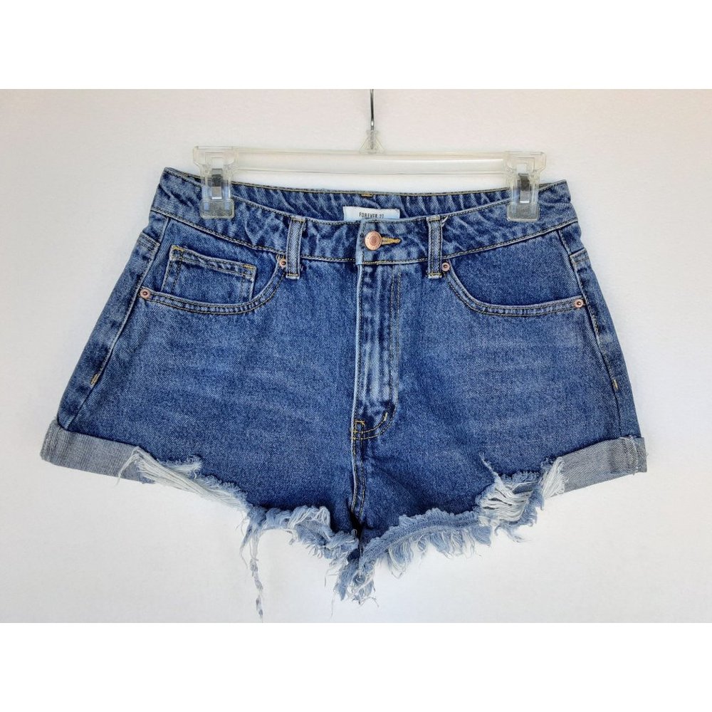 Forever 21 Denim Shorts Women's Size 29 DIstressed Frayed